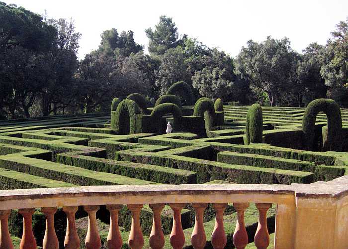 Labyrinth hedge maze in Parc del Laberint d'Horta
