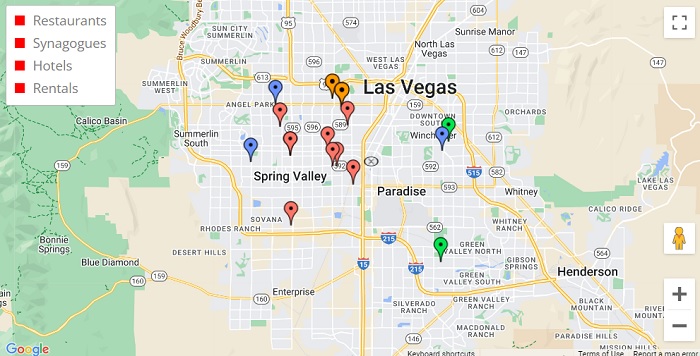 Find Kosher & Jewish Nearby in Las Vegas (From: TotallyJewishTravel.com)