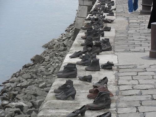 The Shoe Memorial on the Danube Promenade in Budapest