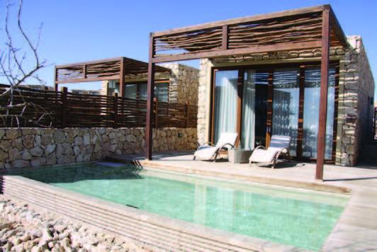 Private pool at hotel room at Beresheet Hotel in Mitzpeh Ramon