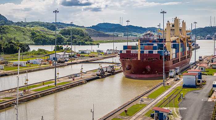 Ship crossing Panama Canal at Miraflores Locks in Panama City (Photo: Envato)