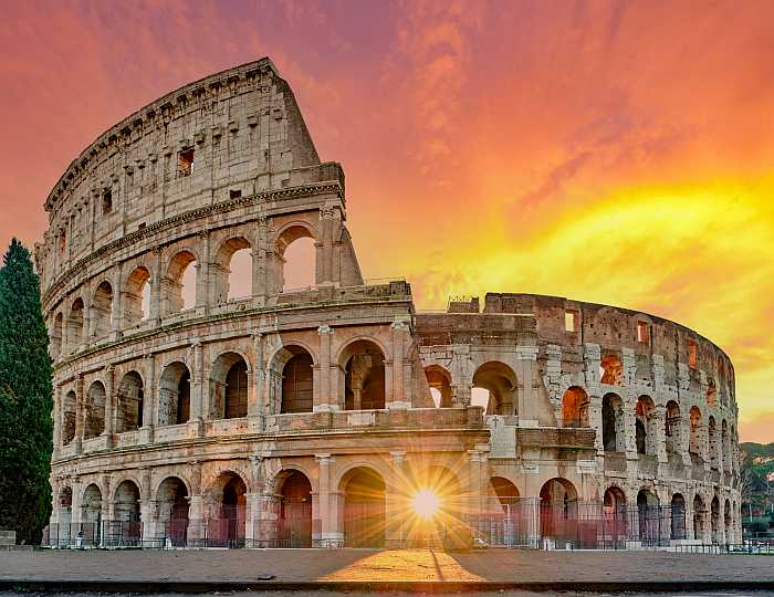 The Colosseum at sunrise in Rome (Photo: Envato)