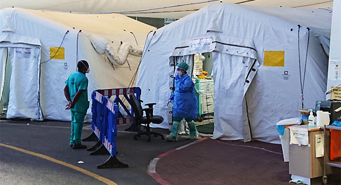 Sheba medical center corona-virus treatment tents