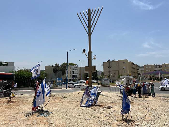 Memorial at site of the police station in Sderot