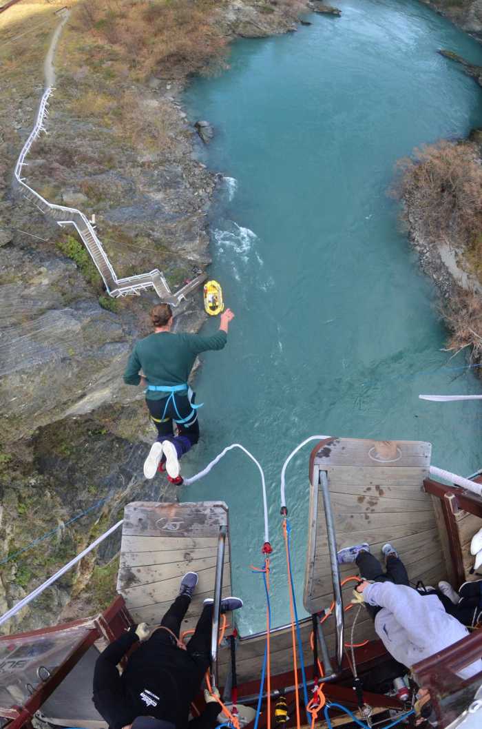 Bungee jumping in Queenstown, New Zealand