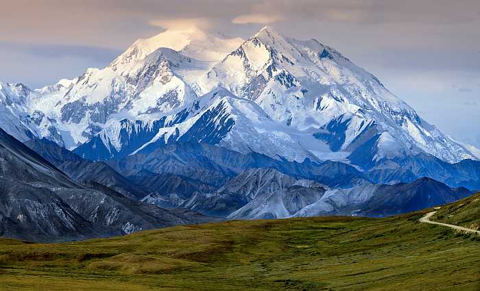 Denali Mountain (Mount McKinley) in Alaska.