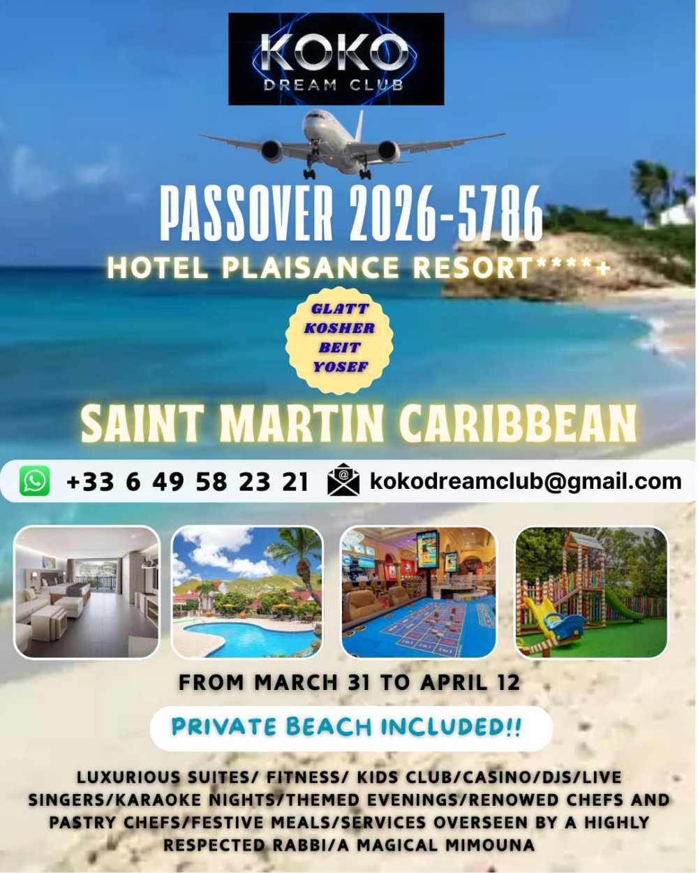 Passover 2026 program at Port de Plaisance Resort in Saint Martin with marina views and luxury suites