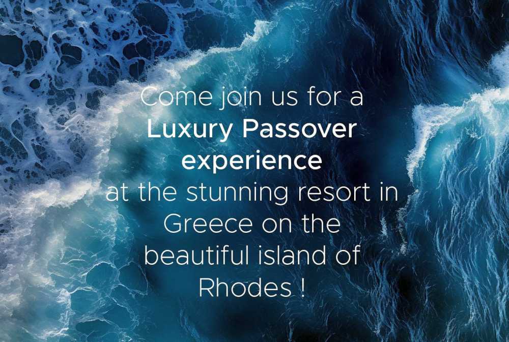 Celebrate Passover 2026 in luxury at the 5-star Sheraton Rhodes Resort with MY TOURS GLATT.