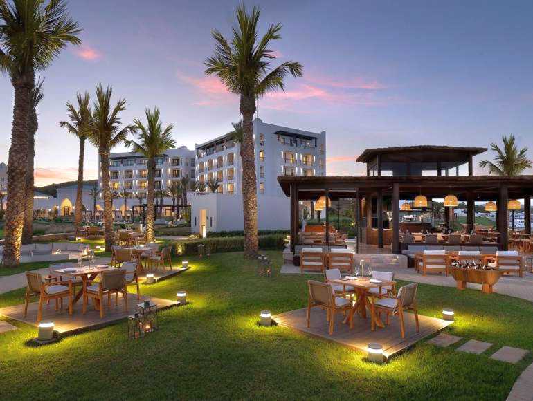 Celebrate Passover 2026 with White & Blue at the luxurious St. Regis La Bahia Blanca Resort in Tamuda Bay, Morocco.