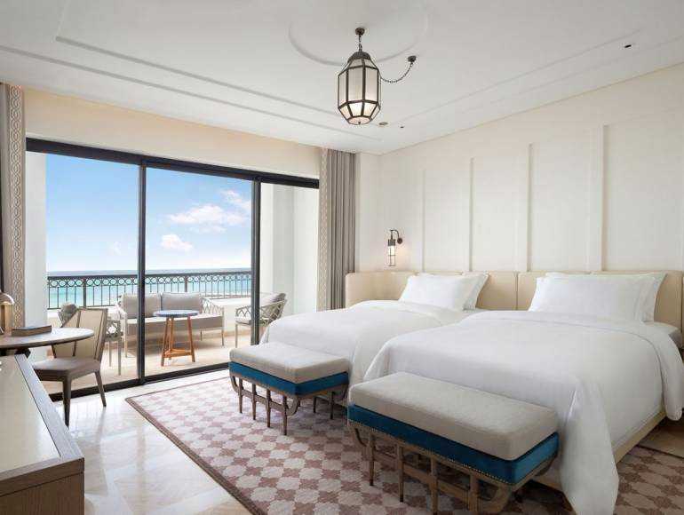 Celebrate Passover 2026 with White & Blue at the luxurious St. Regis La Bahia Blanca Resort in Tamuda Bay, Morocco.