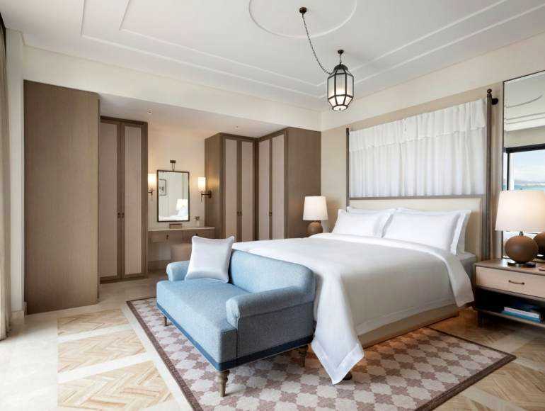 Celebrate Passover 2026 with White & Blue at the luxurious St. Regis La Bahia Blanca Resort in Tamuda Bay, Morocco.