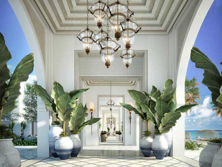 Celebrate Passover 2026 with White & Blue at the luxurious St. Regis La Bahia Blanca Resort in Tamuda Bay, Morocco.