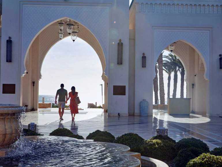 Celebrate Passover 2026 with White & Blue at the luxurious St. Regis La Bahia Blanca Resort in Tamuda Bay, Morocco.