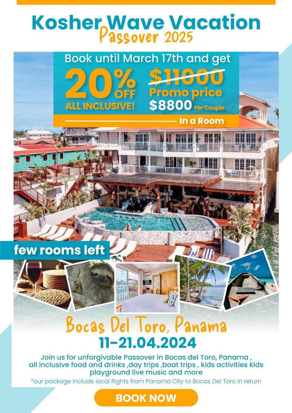 Passover Program 2026 in Bocas Del Toro, Panama