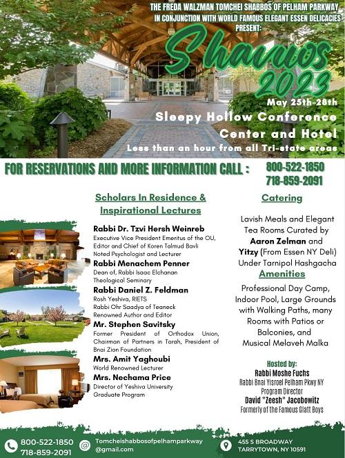 Shavous Vacation 2023 At The Sleepy Hollow Resort, New York